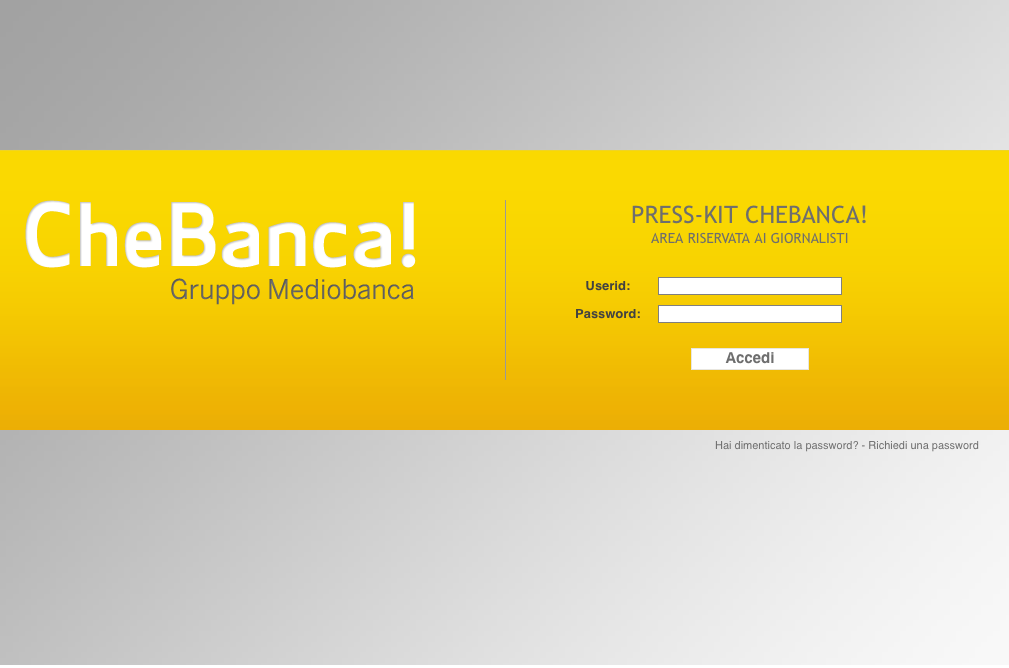 01login chebanca presskit 01login chebanca presskit