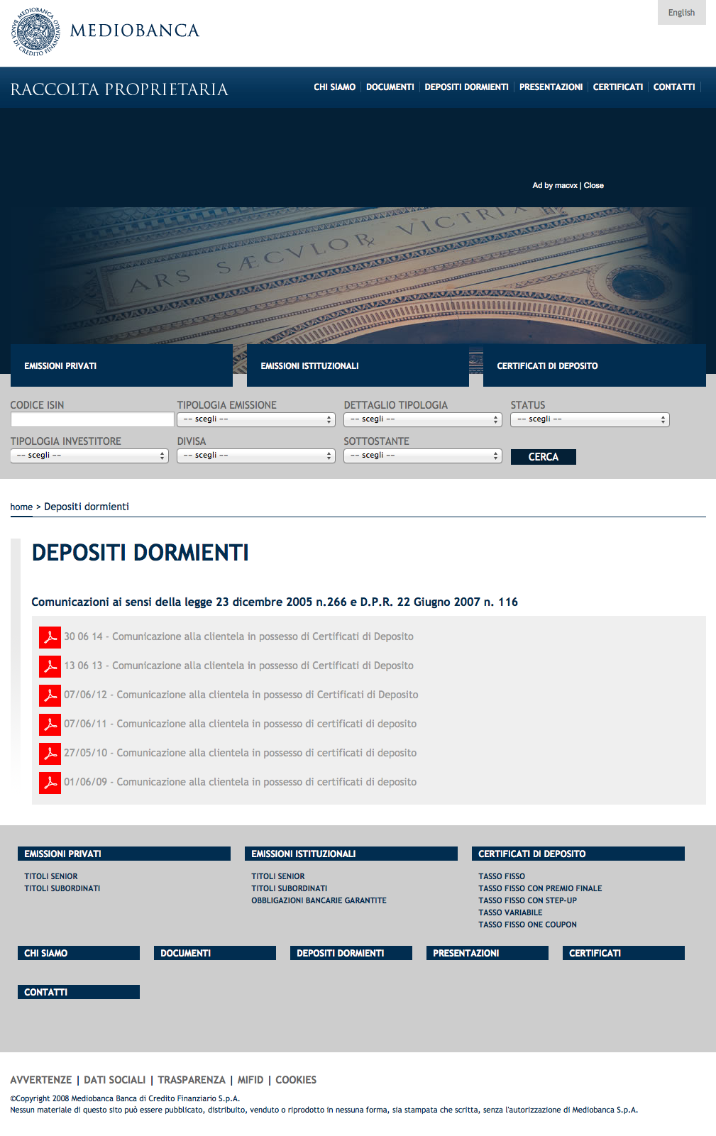 02 DEPOSITO DORMIENTE MEDIOBANCA