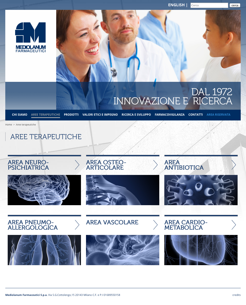 04 AREE TERAPEUTICHE MEDIOLANUM 04 AREE TERAPEUTICHE MEDIOLANUM