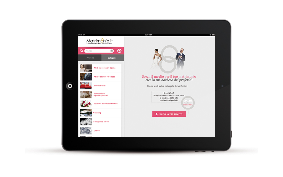APP MATRIMONIO.IT TABLET 03