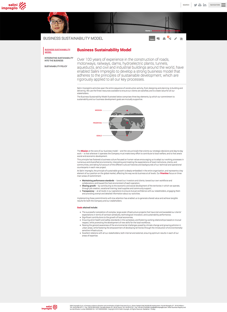 Business Sustainability Model   INTERACTIVE SUSTAINABILITY REPORT