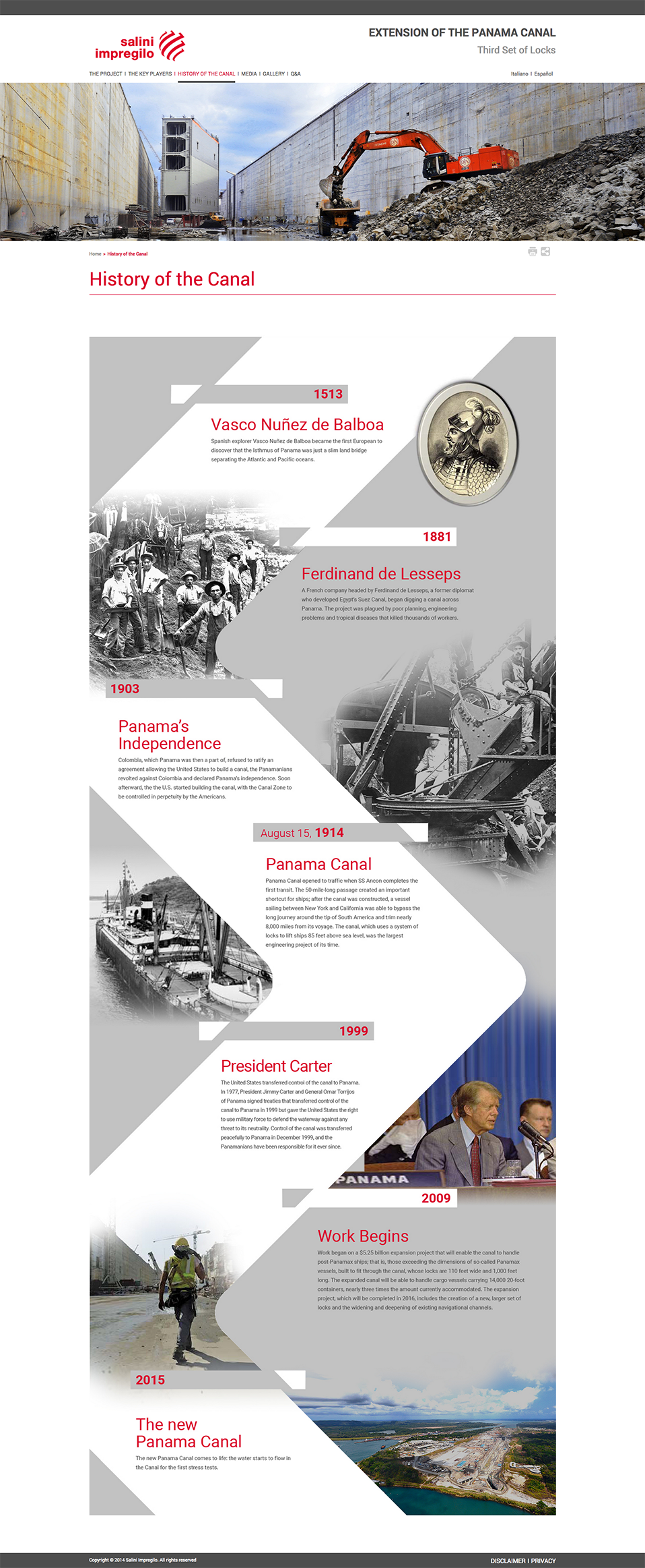 History of the Canal   Salini Impregilo