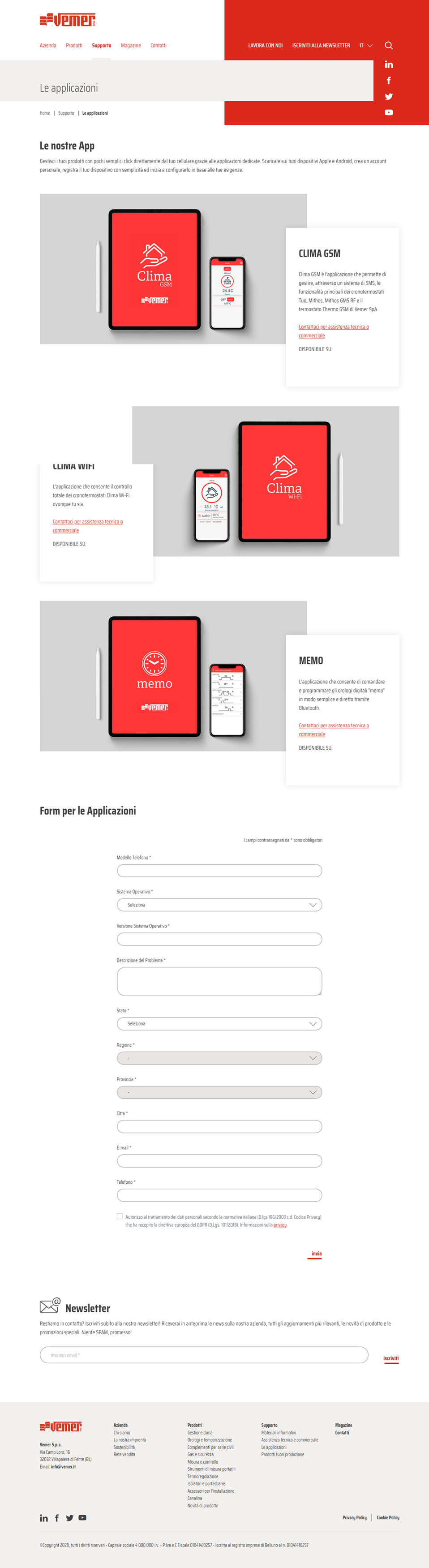interno Applicazioni interno Applicazioni